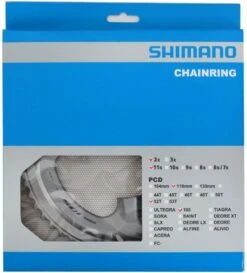 Shimano Plato Para FC-R7000 52/36 Dientes Plato 11 Velocidades | Bike-Discount -Shimano 105 FC R7000 52 silber Verpackung 1280x1280