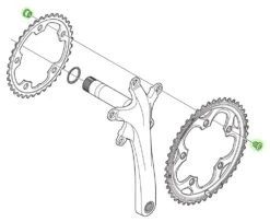 Shimano Pernos De Plato ALFINE/TIAGRA/SORA (5 Piezas) Tornillos Para Platos | Bike-Discount -Shimano FC CX50 1280x1280