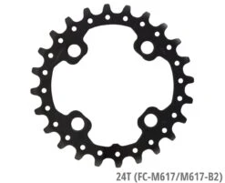 Shimano Plato SLX/DEORE Para FC-M660/M617 10 Velocidades | Bike-Discount -Shimano Shimano 24T Y1RP24000 1280x1280