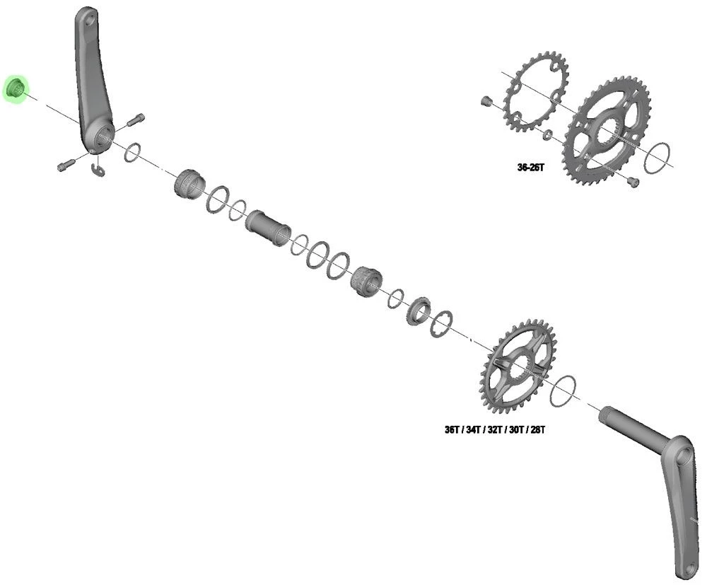 Shimano Perno De Fijación De La Manivela Para FC-M8100 Bielas - Accesorios | Bike-Discount 2 Shimano Perno De Fijación De La Manivela Para FC-M8100 Bielas - Accesorios | Bike-Discount - Imagen 2