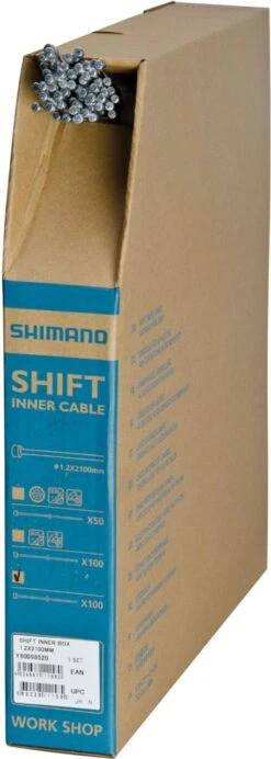 Shimano Cable De Desplazamiento De Acero De 1,2 Mm X 2100 Mm (caja De 100) Cables De Cambio | Bike-Discount