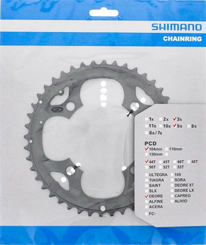 Shimano Plato DEORE Para FC-M590 44 Dientes 9 Velocidades | Bike-Discount 1 Shimano Plato DEORE Para FC-M590 44 Dientes 9 Velocidades | Bike-Discount