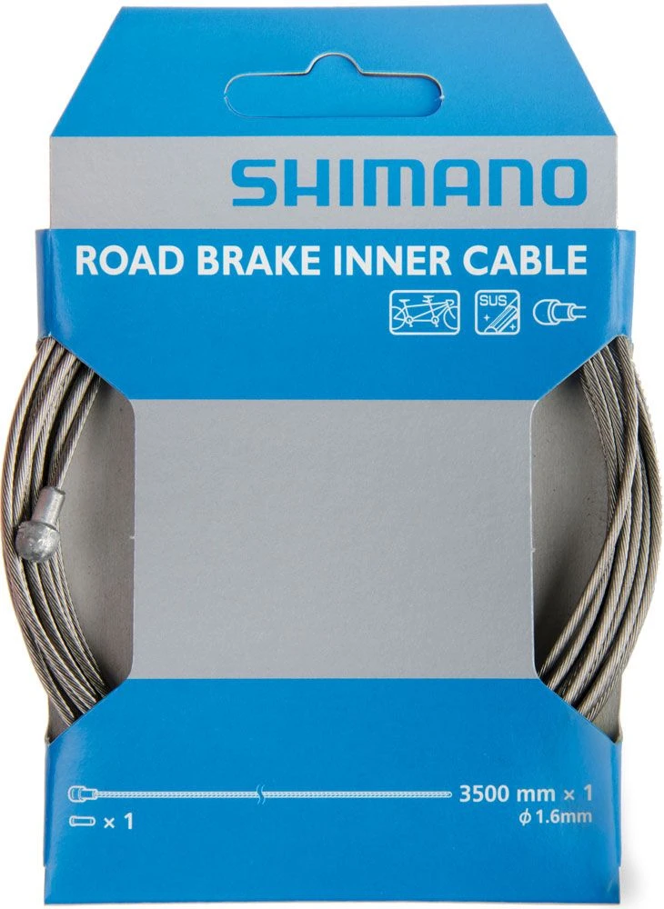 Shimano Bicicleta De Carretera/tándem Cable De Freno De Acero Inoxidable SUS 1,6mm X 3500mm Bicicleta De Carrera Frenos Accesorios | Bike-Discount 1 Shimano Bicicleta De Carretera/tándem Cable De Freno De Acero Inoxidable SUS 1,6mm X 3500mm Bicicleta De Carrera Frenos Accesorios | Bike-Discount