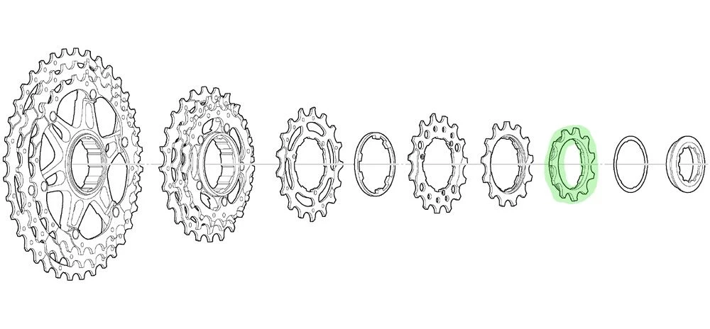 Shimano Rueda Dentada De 11 Dientes Con Anillo Separador Para CS-M771-10 BJ/BK Piñón 10 Velocidades | Bike-Discount 2 Shimano Rueda Dentada De 11 Dientes Con Anillo Separador Para CS-M771-10 BJ/BK Piñón 10 Velocidades | Bike-Discount - Imagen 2