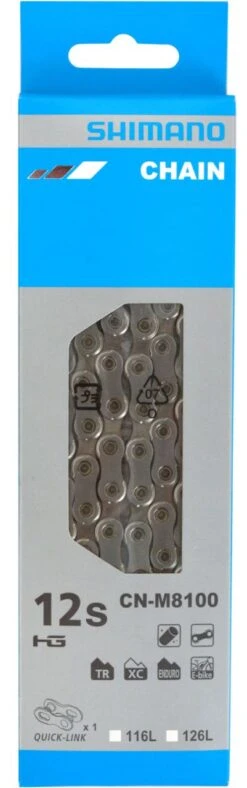 Shimano Cadena XT CN-M8100 De 12 Velocidades Con Quick-Link Cadena 12 Velocidades | Bike-Discount -Shimano Shimano XT CN M8100 12 fach Kette mit Quick Link 20072595 1280x1280