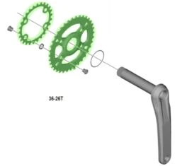 Shimano Plato XT/SLX FC-M8100/M7100 2x12 Velocidades 12 Velocidades | Bike-Discount -Shimano Shimano XT SLX FC M8100 M7100 2x12 fach Kettenblatt 1280x1280